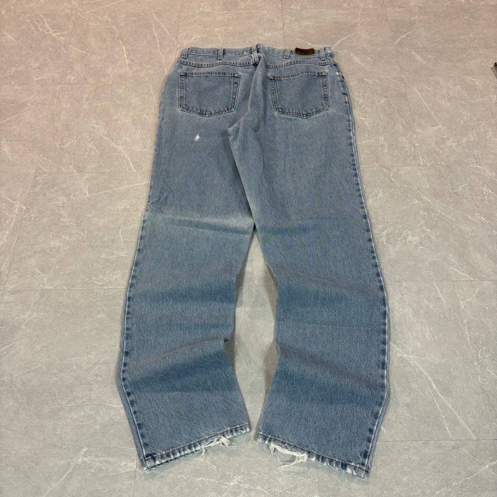 LL Bean Classic Fit Jeans Mens 35x34 Light Wash Blue Cotton‎ Straight Leg 220626